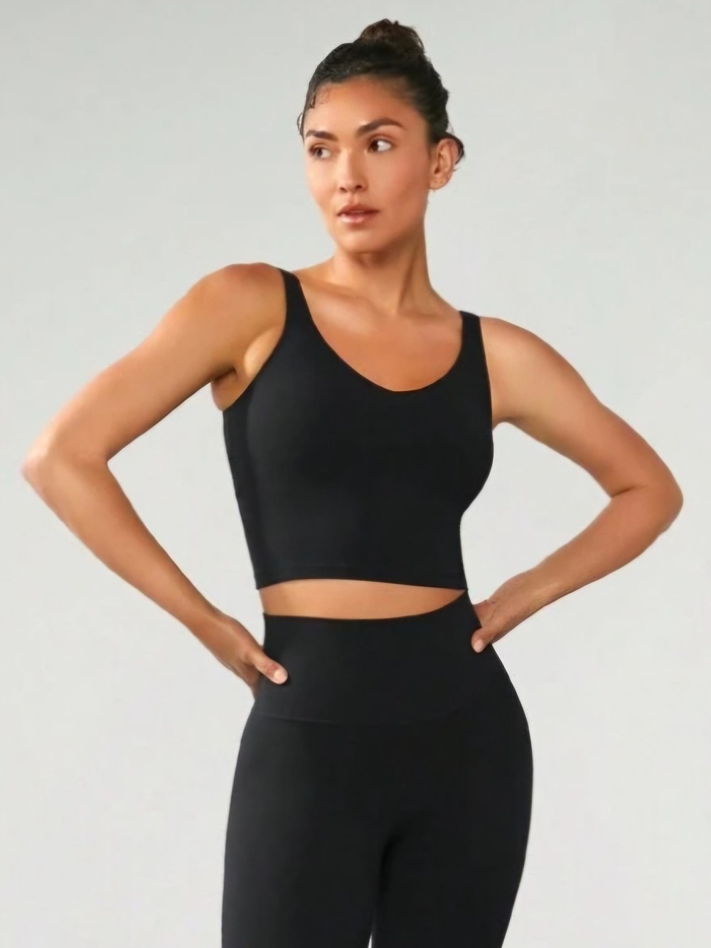 Glowmode Black Longline Sports Bra Tank Medium